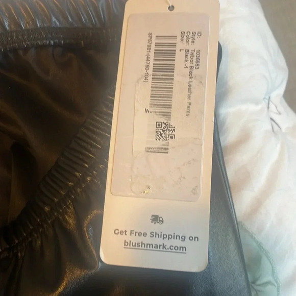 NWT Blush Mark faux leather pants size large - Picture 7 of 9